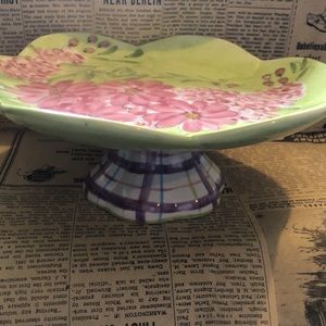 Small vintage pedestal cake plate. Gates ware